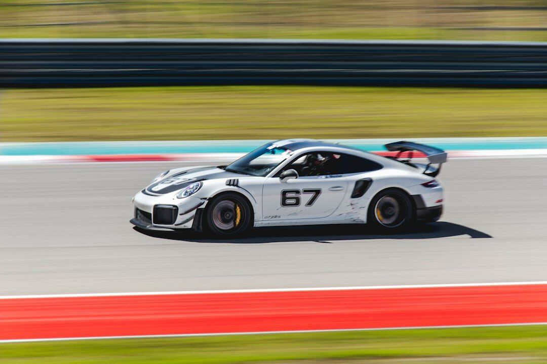 racing car on track
