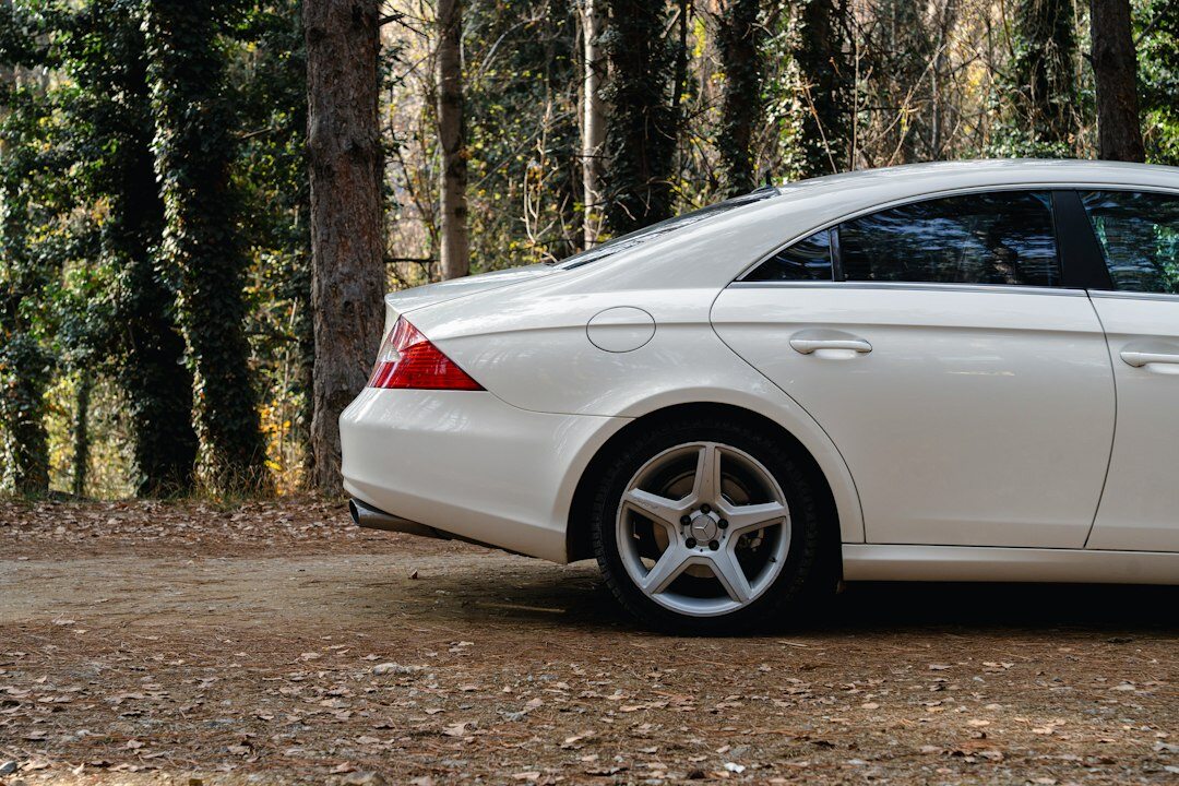 luxury car on scenic road