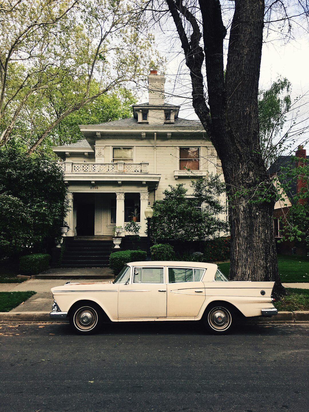 Historic brick garage housing restored antique automobiles