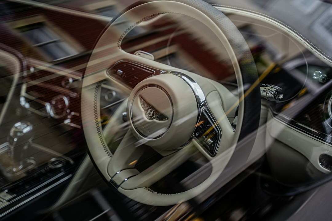 luxury car dashboard close up