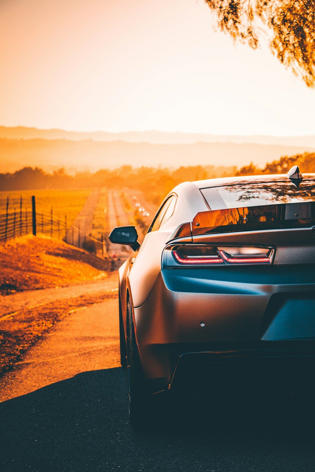 sports car driving