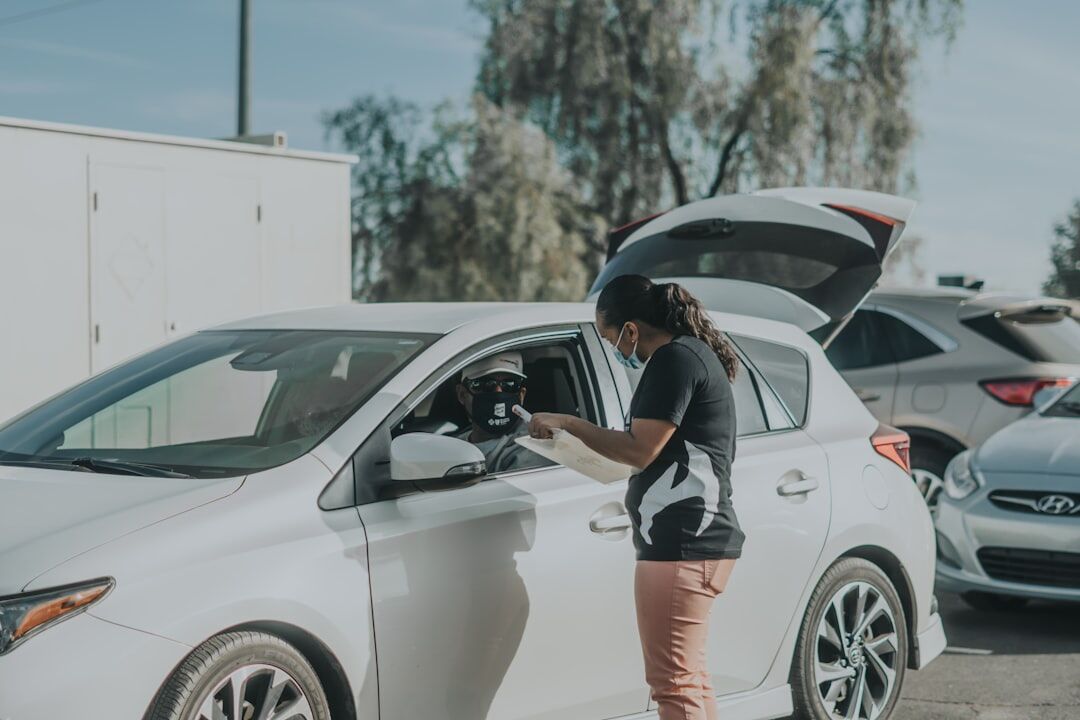 person choosing car