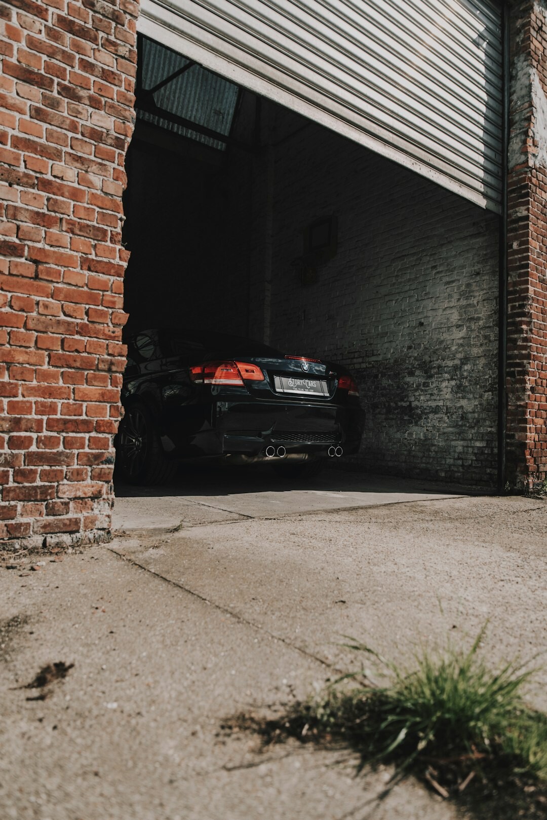 luxury car parked in garage